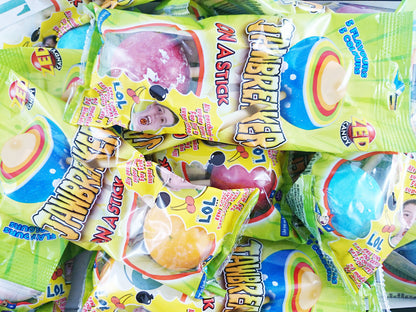 JAWBREAKER Multicolor Lollipops With Bubble Gum Center Sweets Treats Party Candy