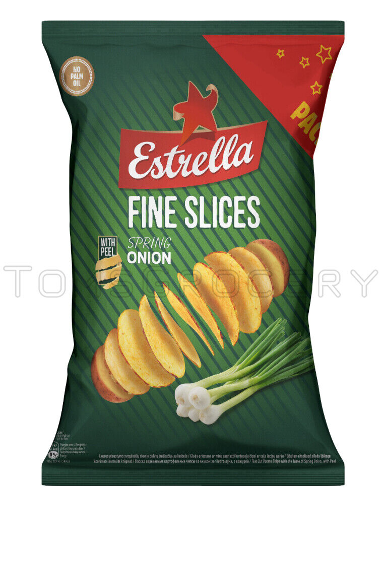 ESTRELLA SPRING ONION Flavor Potato Chips Crisps European Snacks 250g 8.8oz