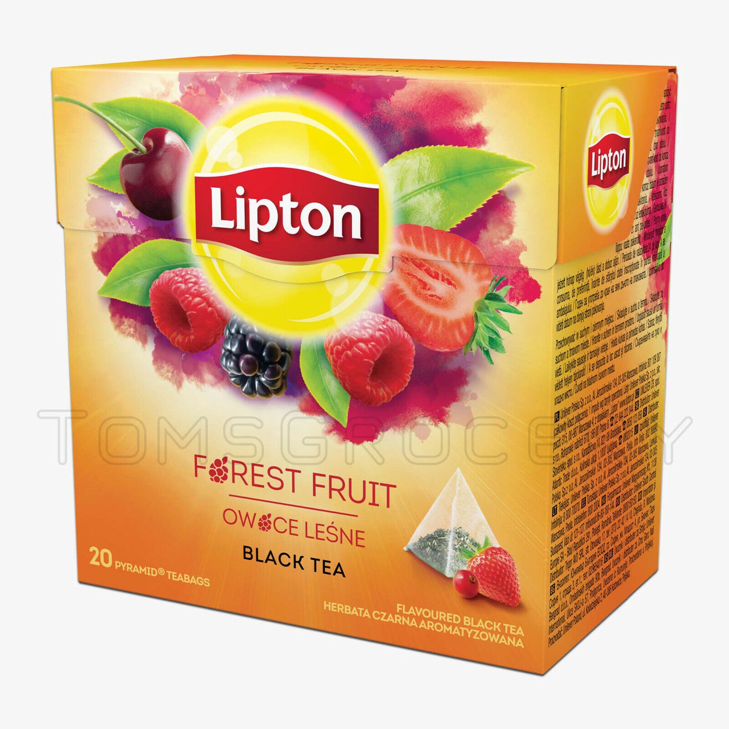 Lipton Forest Fruit Flavor Tea 20 Silk Pyramid Bags Box