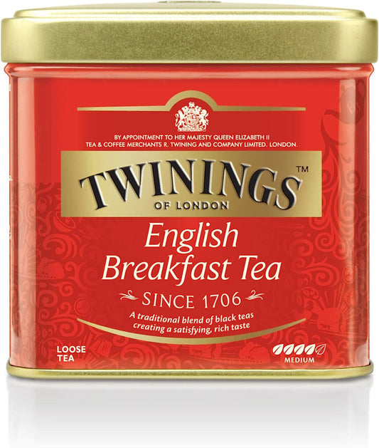 TWININGS ENGLISH BREAKFAST Loose Tea Tin 100g 3.5oz