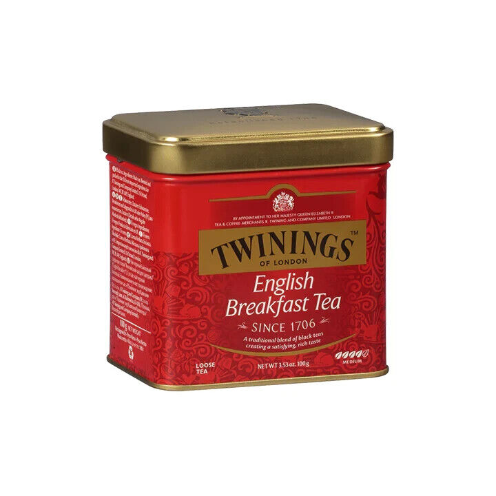 TWININGS ENGLISH BREAKFAST Loose Tea Tin 100g 3.5oz