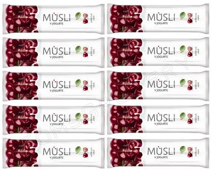 10 Tekmar Muesli Healthy Cereal Bars Cherry Wild Berry Blackcurrant 30g 1.06oz