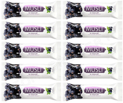 10 Tekmar Muesli Healthy Cereal Bars Cherry Wild Berry Blackcurrant 30g 1.06oz