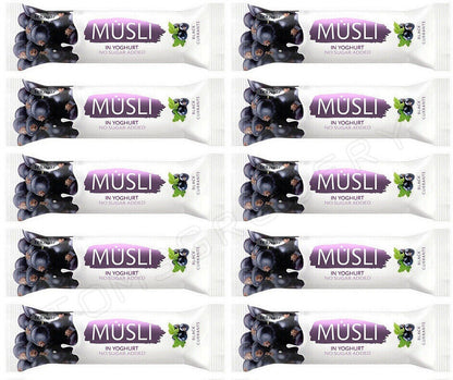 10 Tekmar Muesli Healthy Cereal Bars Cherry Wild Berry Blackcurrant 30g 1.06oz