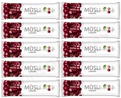 10 Tekmar Muesli Healthy Cereal Bars Cherry Wild Berry Blackcurrant 30g 1.06oz