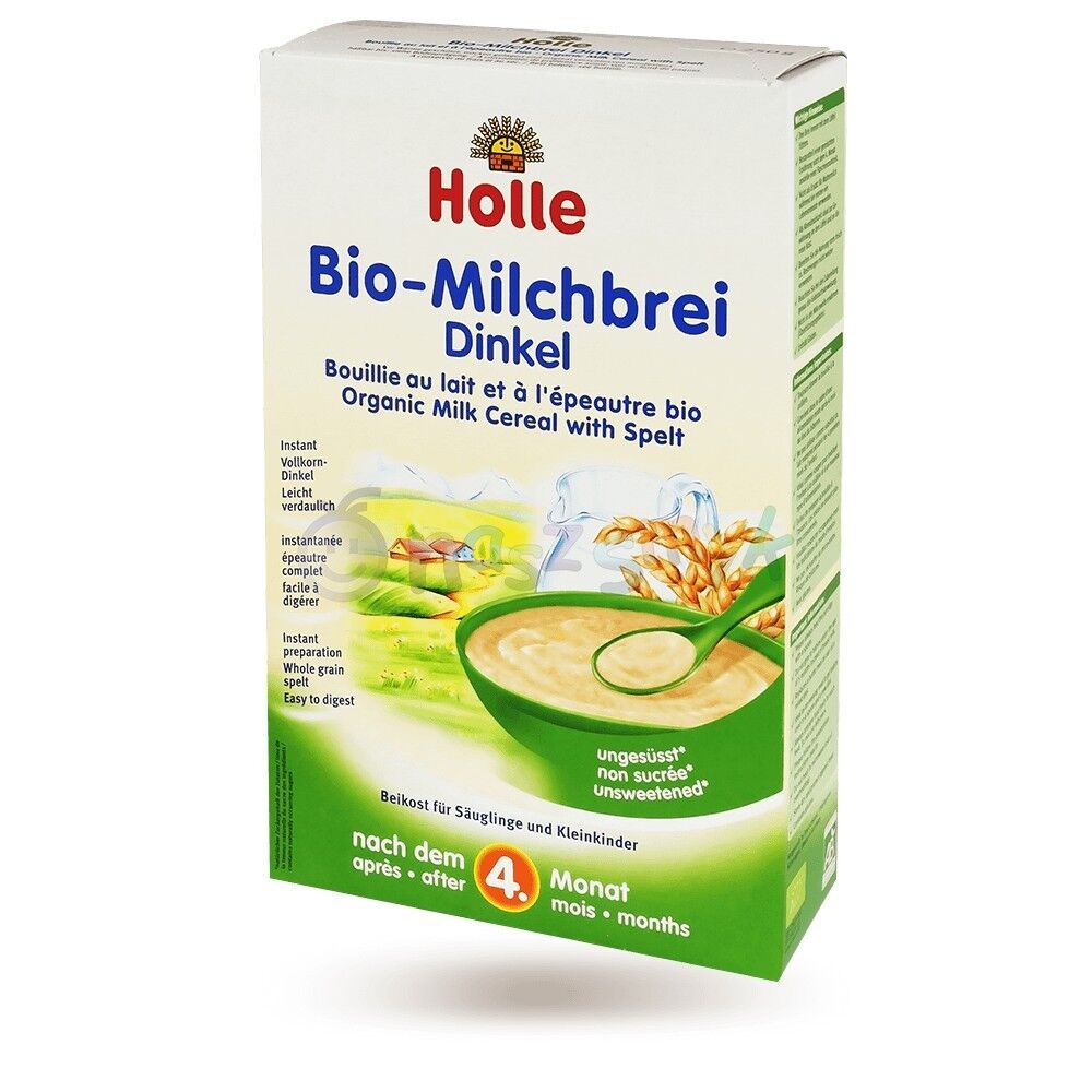 HOLLE Organic Unsweetened Milk Cereal with Spelt From 4 Months 250 g 8.8 oz