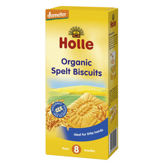 HOLLE Organic Spelt Biscuits Cookies Snacks for Babies from 8 Months 150g 5.3oz