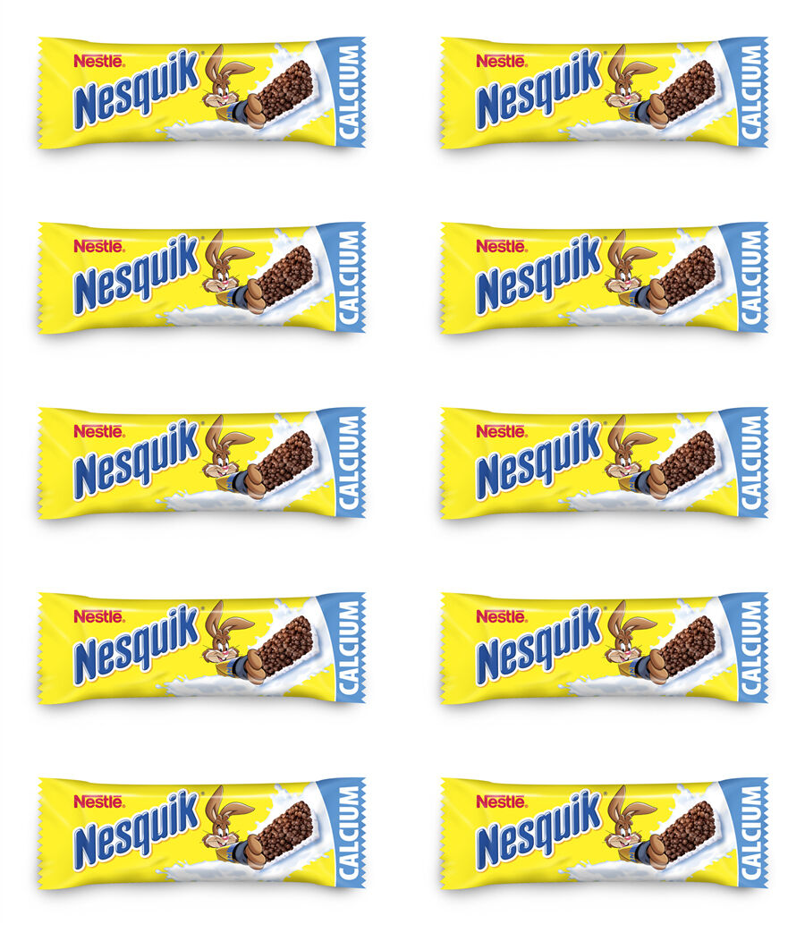 10 NESQUIK Breakfast Cereal Bars with Vitamins and Calcium 25g 0.88oz