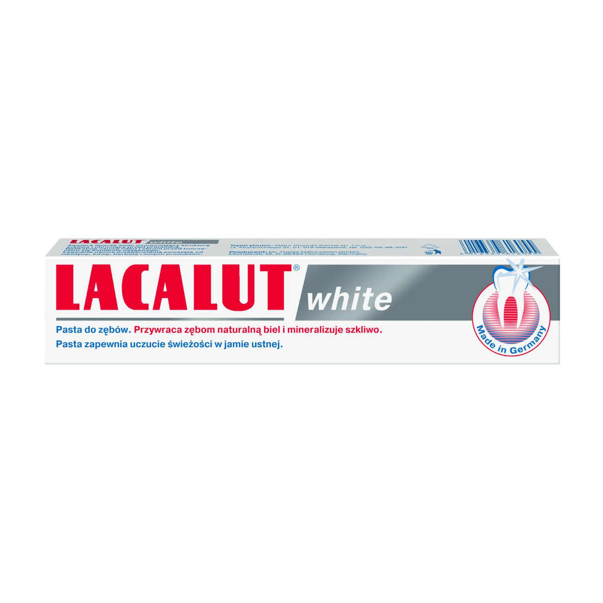 4 LACALUT WHITE Daily Whitening Toothpaste Protects from Caries 75ml