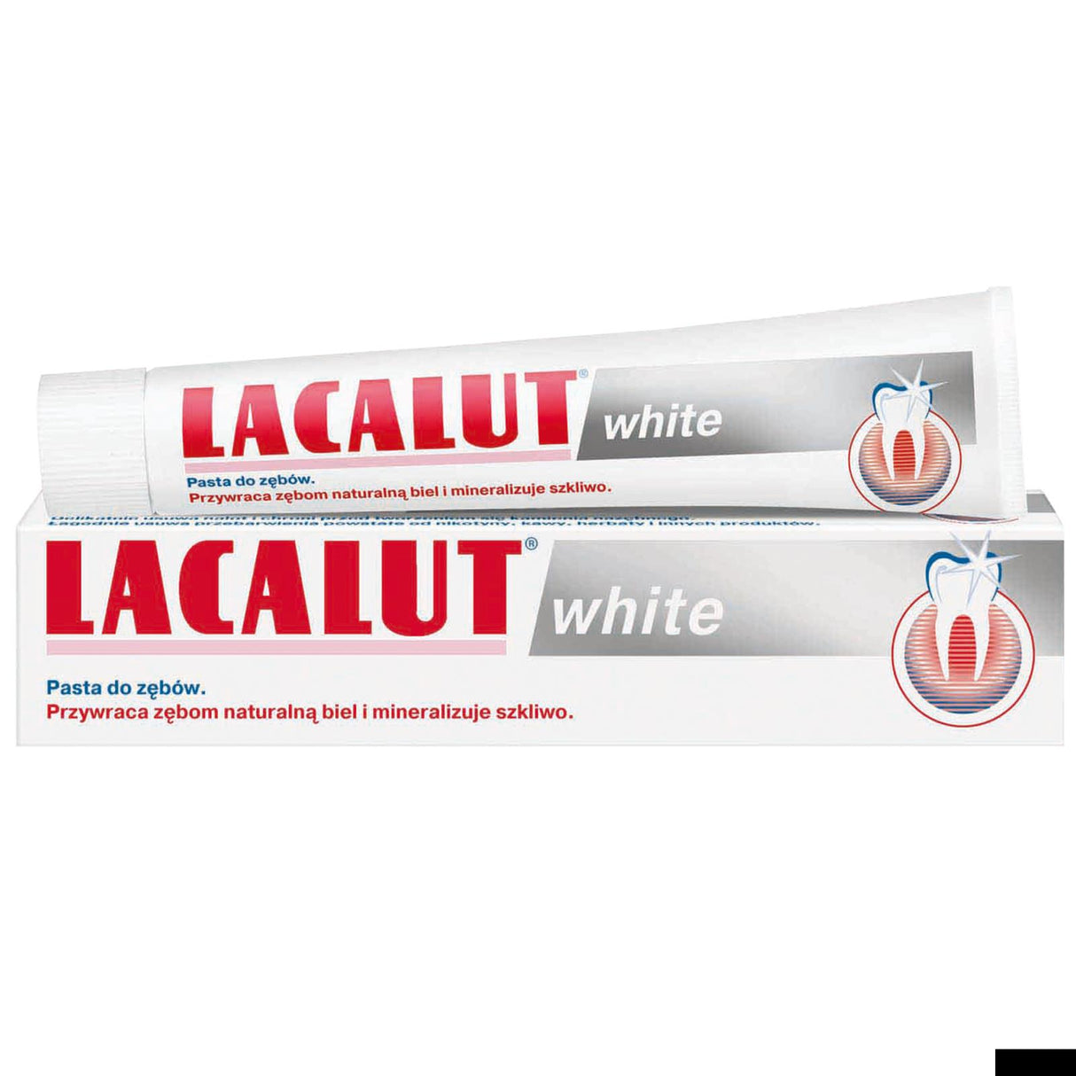 4 LACALUT WHITE Daily Whitening Toothpaste Protects from Caries 75ml