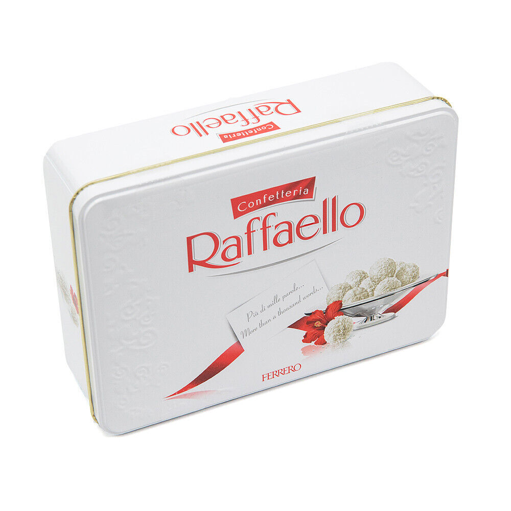 FERRERO RAFFAELLO Luxury Almond Coconut Pralines Sweets Tin Box 300g 10.5oz