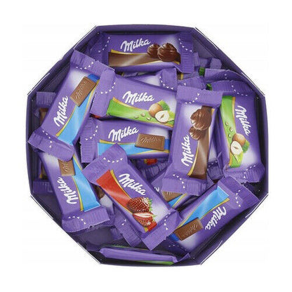 9 x Milka Singles Assorted Mix Mini Chocolate Bars Bites 138g 4.9oz