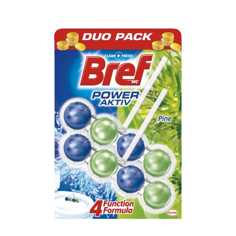 BREF WC Toilet Hangers Cleaners Rim Blocks CLEAN + FRESH Hygiene Power Aktiv