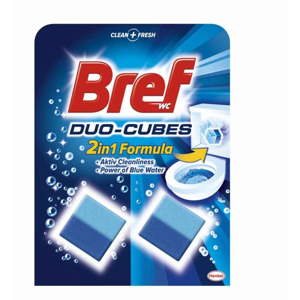 BREF WC Toilet Hangers Cleaners Rim Blocks CLEAN + FRESH Hygiene Power Aktiv