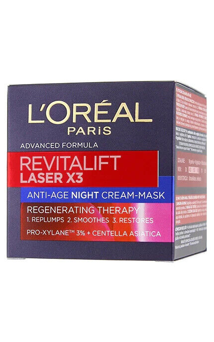 LOREAL REVITALIFT LASER X3 Triple Action Anti Age Restoring Night Cream 50ml