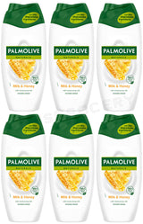 6 PALMOLIVE NATURALS Milk & Honey Shower Creams with Moisturizing Milk 250ml