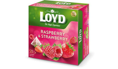 LOYD RASPBERRY STRAWBERRY Flavor Fruit Tea 50 Teabags