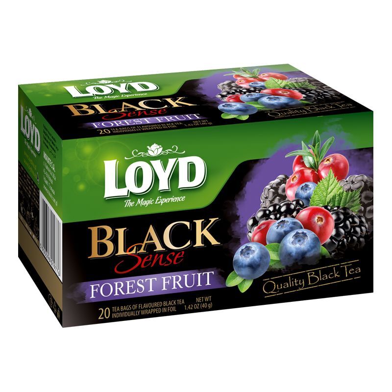 LOYD Forest Fruit Flavor Black Tea 20 Teabags Box 34g 1.2oz