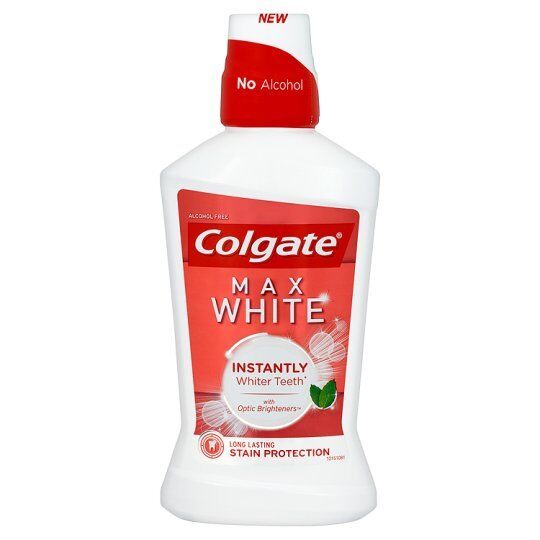Colgate MAX White Instantly Whiter Teeth Mouthwash Clinically Tested 500ml