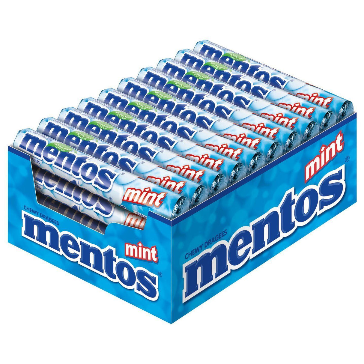 FULL BOX 40 Units MENTOS MINT Chewy Dragees Candy