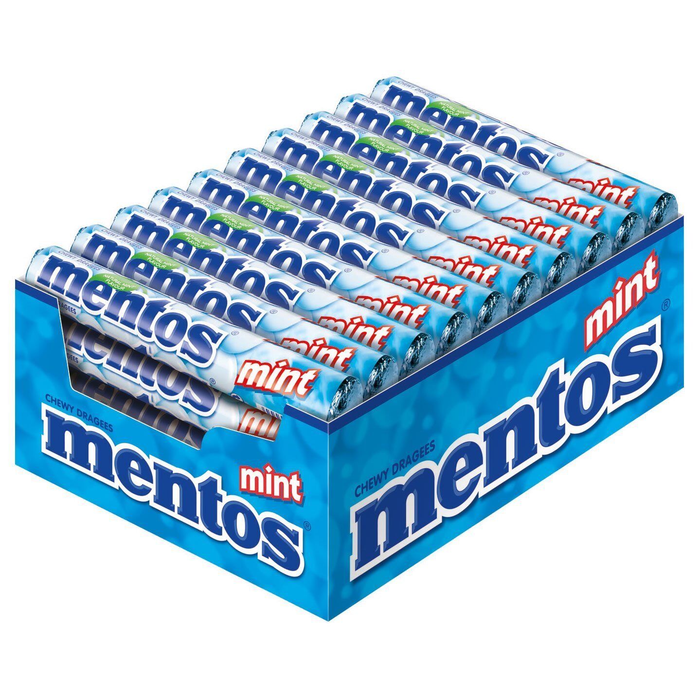 FULL BOX 40 Units MENTOS MINT Chewy Dragees Candy