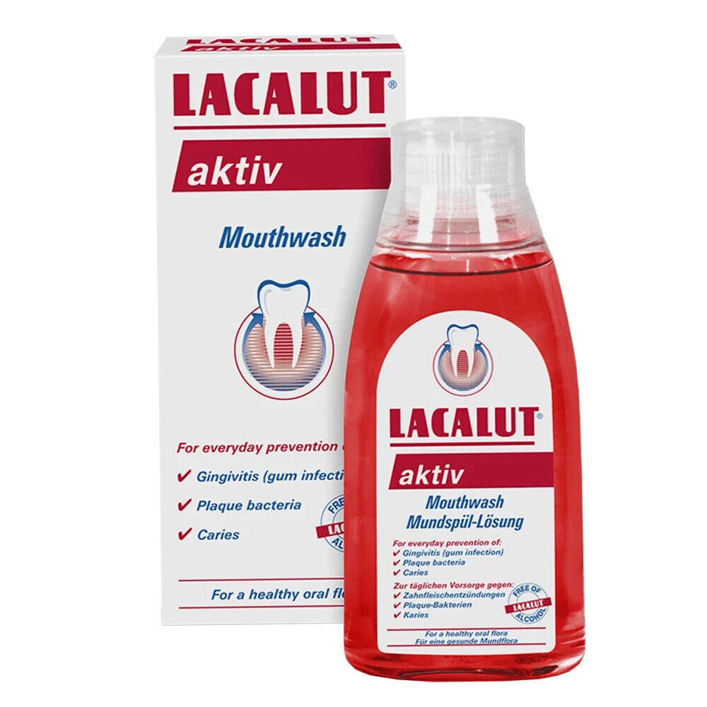 5 LACALUT AKTIV MOUTHWASH Daily Prevention from Gum Infection Plaque Caries