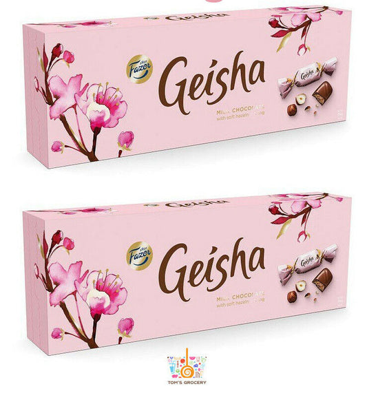 2 x FAZER GEISHA Milk Chocolate Pralines with Soft Hazelnut Filling 270g 9.5oz