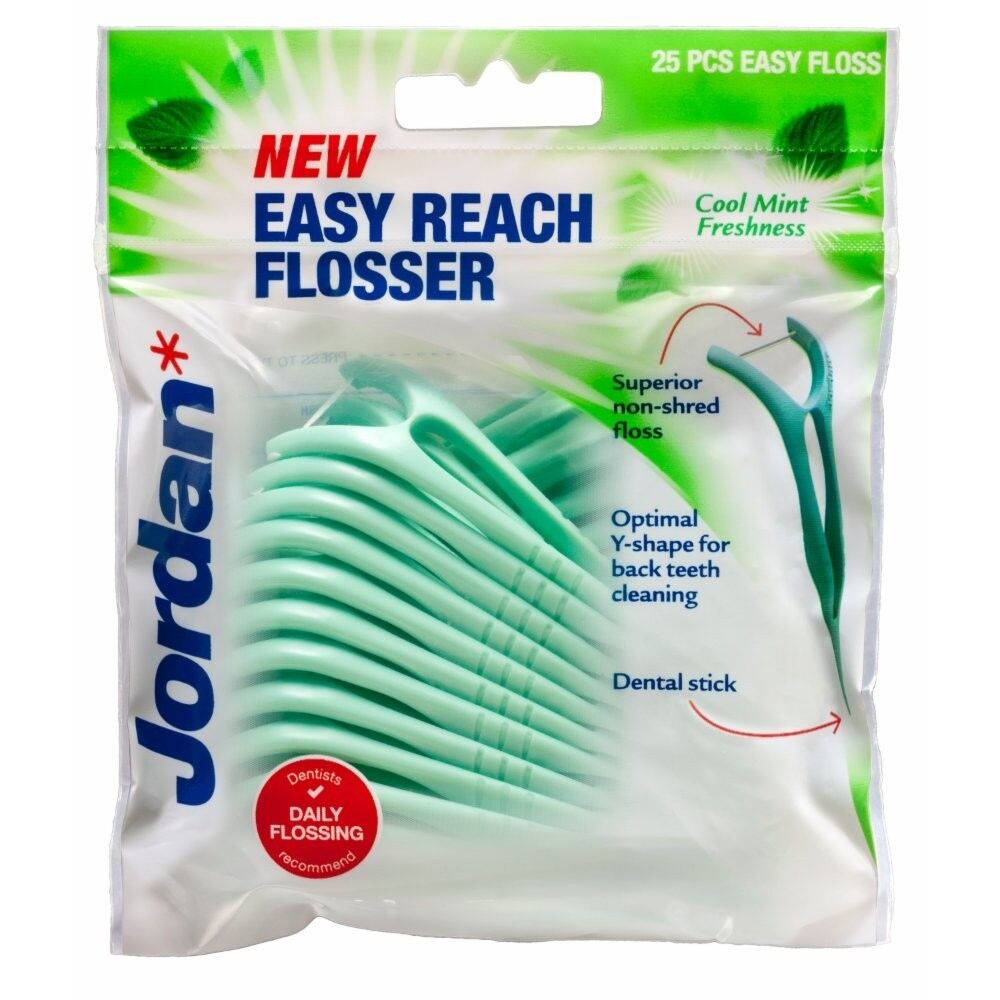 Jordan Easy Reach Teeth Flosser Cold Mint Freshness 25 pcs