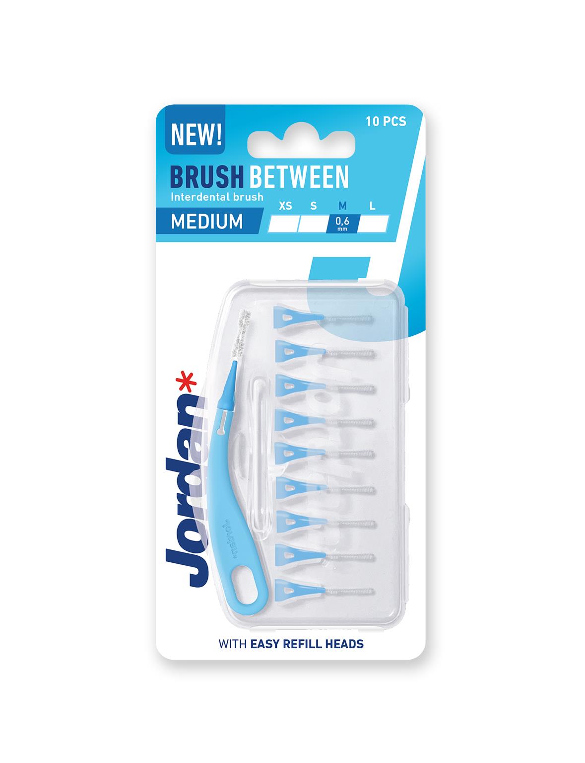 JORDAN BRUSH BETWEEN Refillable Interdental Brush With Refill Heads Size M