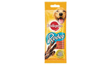 6 PEDIGREE RODEO BEEF Dog Treats Packs with Omega3 Vitamins & Minerals 70g 2.5oz