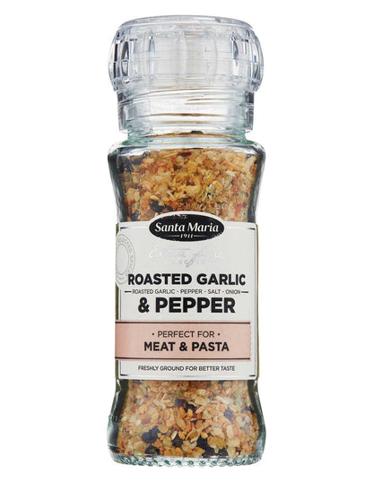 SANTA MARIA ROASTED GARLIC & PEPPER Spice Mix Grinder For Meat & Pasta 80g 2.8oz