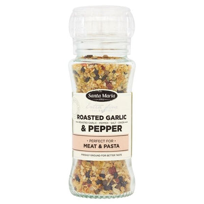 SANTA MARIA ROASTED GARLIC & PEPPER Spice Mix Grinder For Meat & Pasta 80g 2.8oz