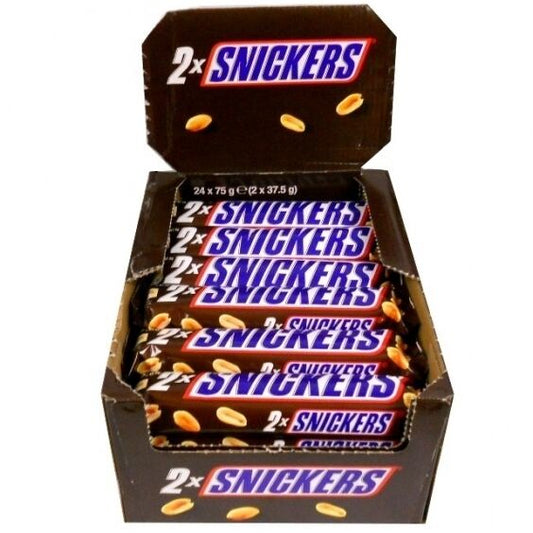 SNICKERS 2Pack Hazelnuts & Nougat Chocolate Bars Sweets (pack of 24)