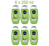 6 NIVEA Lemongrass & Oil Pearls Care Shower Gel Bottles Made in Germany 250ml