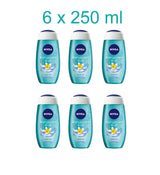 6 x NIVEA Hawaii Flower Frangipani & Care Oil Pearls Shower Gel 250ml