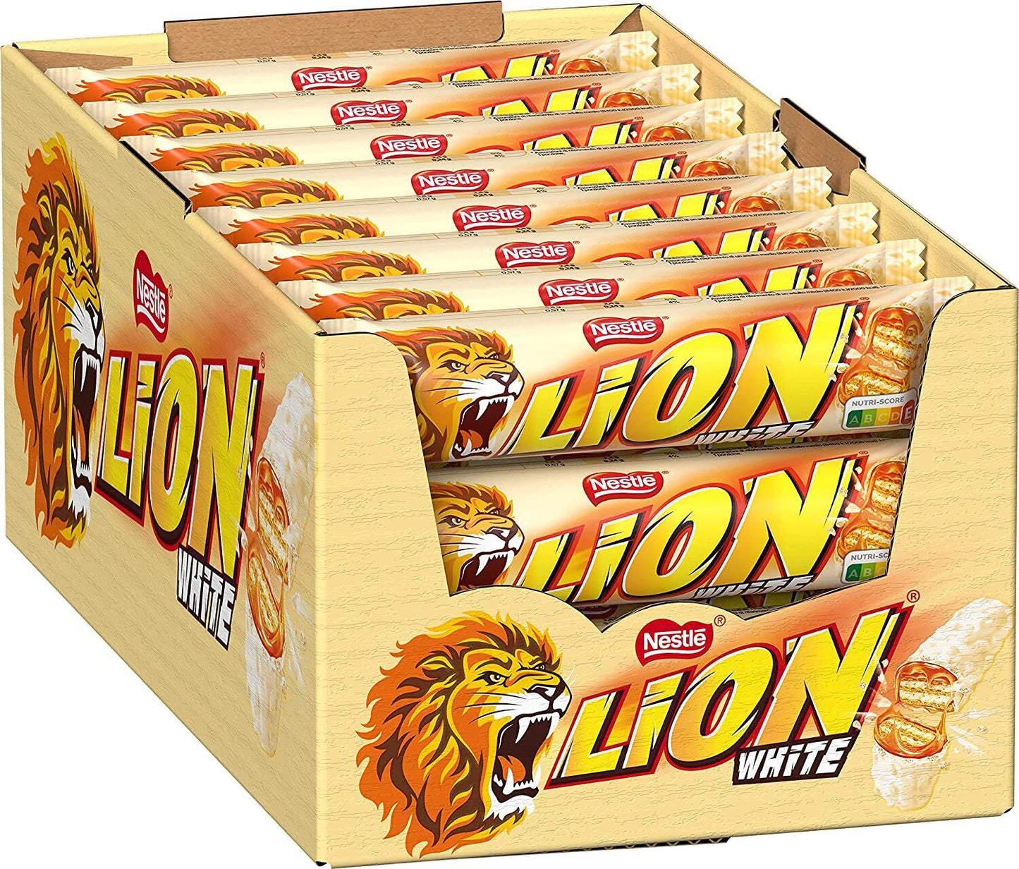 40 NESTLE LION WHITE Crisp & Creamy Chocolate Bars European Sweets Candy Snacks