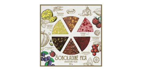 RUTA CHOCOLATE PIZZA Hand Made Chocolate Bars Box 300g 10oz