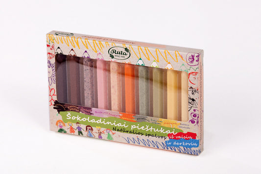 Gourmet Chocolate Pencils With Natural Colors & Flavors Perfect Gift 95g 3.4oz
