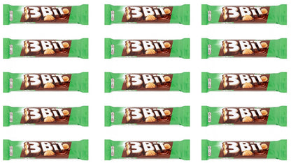 15 x 3BIT Milk Chocolate & Hazelnut Cream Covered Biscuit Bars Sweets 46g 1.6oz