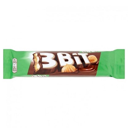 15 x 3BIT Milk Chocolate & Hazelnut Cream Covered Biscuit Bars Sweets 46g 1.6oz