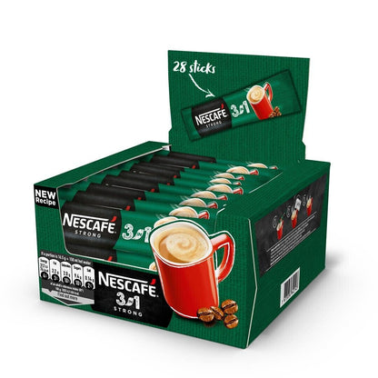 NESCAFE STRONG 3in1 Instant Coffee 28 Sticks Box