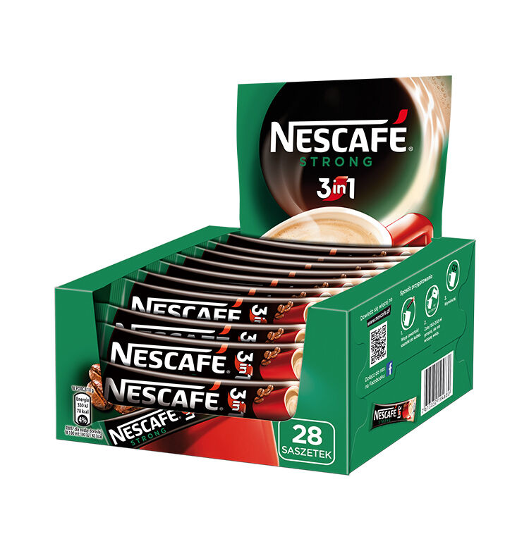 NESCAFE STRONG 3in1 Instant Coffee 28 Sticks Box