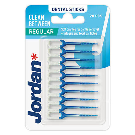 JORDAN CLEAN BETWEEN Rubber Dental Sticks With Soft Bristles 20pcs