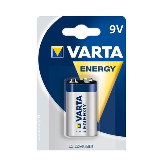 VARTA ENERGY 9V Block 6F22 6LR61 6LP3146 4122E Hi-Voltage German Battery