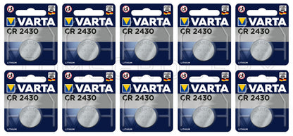 10 VARTA CR2430 Lithium Coin Batteries 6430 3V 2430 DL2430