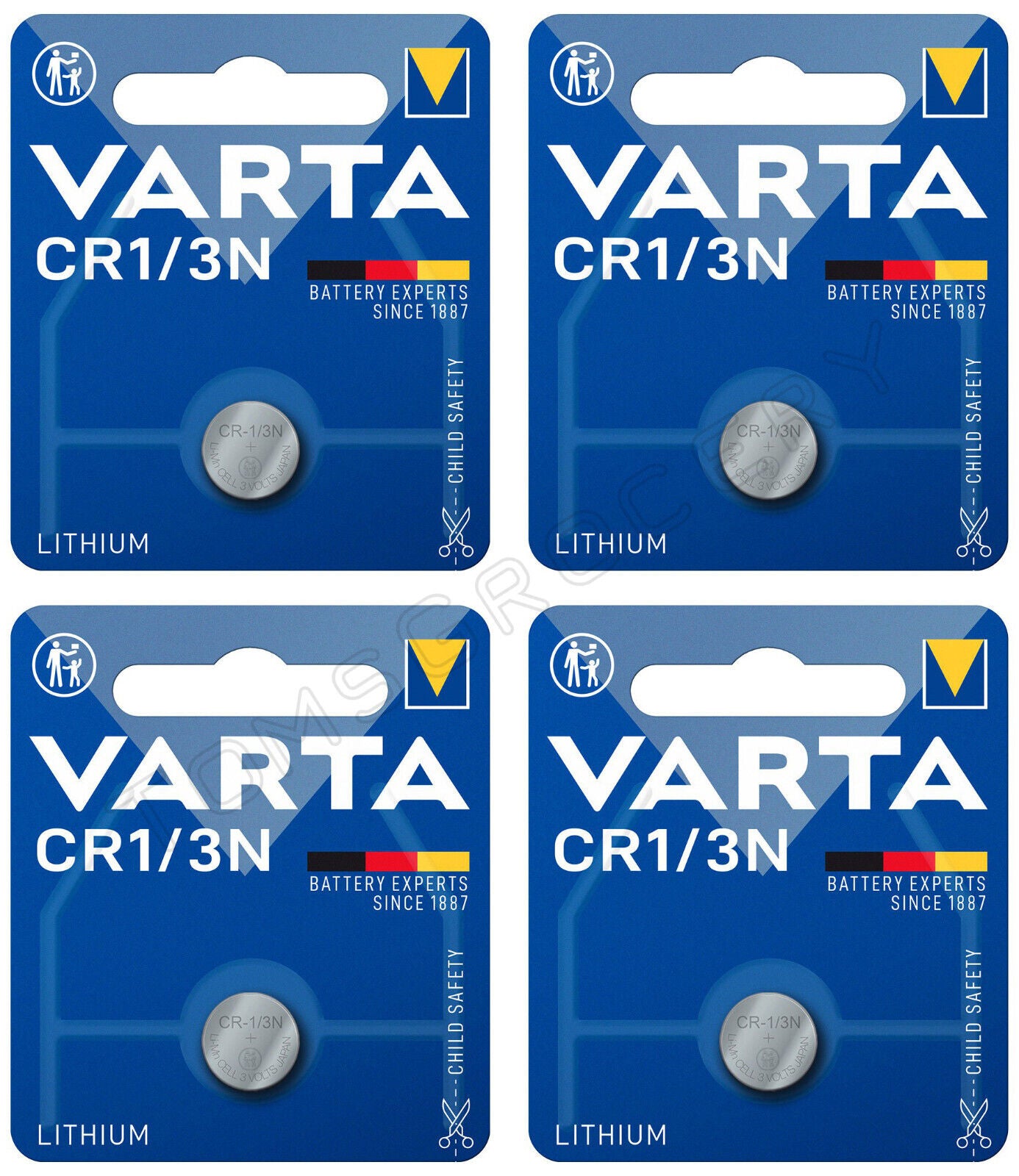 4 VARTA CR1/3N Lithium Batteries 2L76 K58L 6131 CR11108 3V