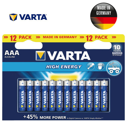 24 x VARTA High Energy AAA LR03 4903 MN2400 1.5V German Batteries