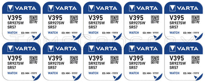 10 VARTA V395 395 SR57 AG7 SR927SW Micro Watch Batteries 1.55V