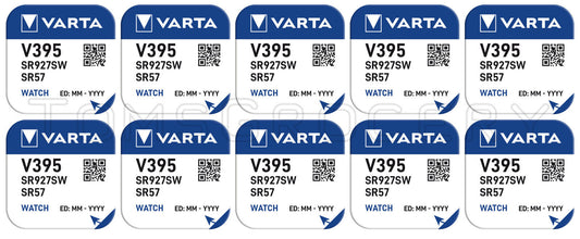 10 VARTA V395 395 SR57 AG7 SR927SW Micro Watch Batteries 1.55V