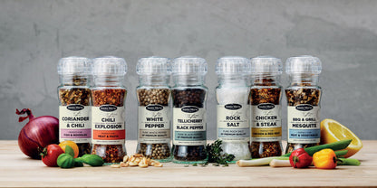 SANTA MARIA Grinders - Extra Fine Cooking Spices & Herbs Selection Premium Jars